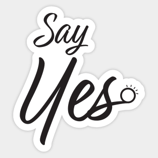 Say Yes Marriage Proposal Sticker